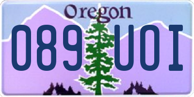 OR license plate 089UOI