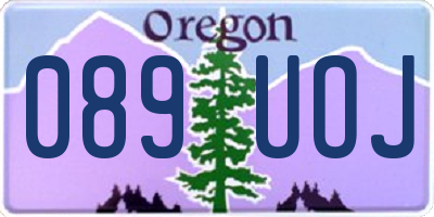 OR license plate 089UOJ