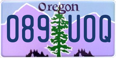 OR license plate 089UOQ