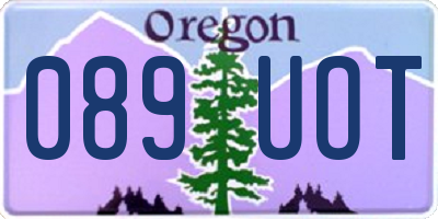 OR license plate 089UOT