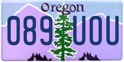 OR license plate 089UOU
