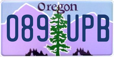 OR license plate 089UPB