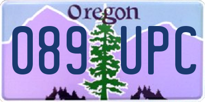 OR license plate 089UPC
