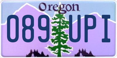 OR license plate 089UPI