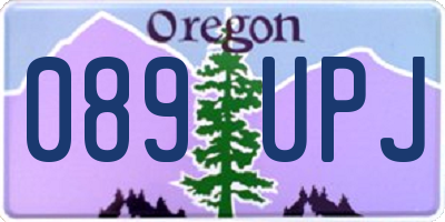 OR license plate 089UPJ