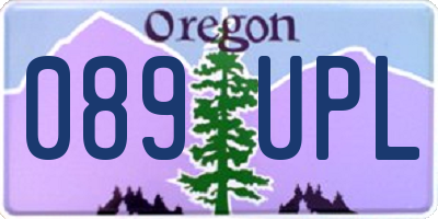 OR license plate 089UPL
