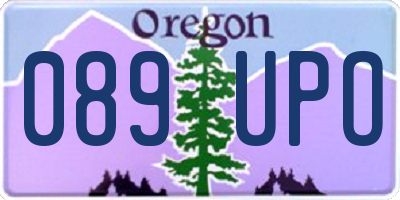 OR license plate 089UPO