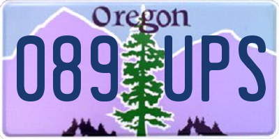 OR license plate 089UPS