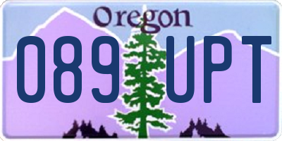 OR license plate 089UPT