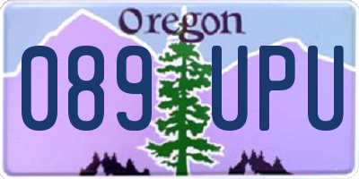OR license plate 089UPU