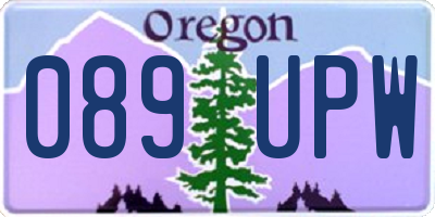 OR license plate 089UPW