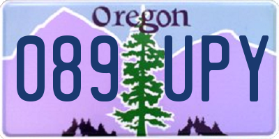 OR license plate 089UPY
