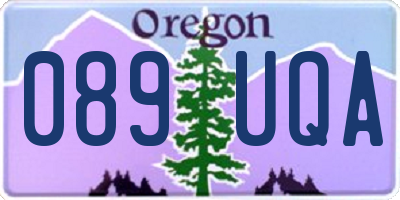 OR license plate 089UQA