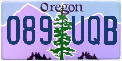 OR license plate 089UQB