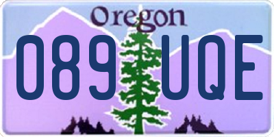 OR license plate 089UQE