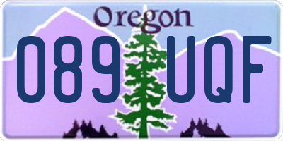 OR license plate 089UQF