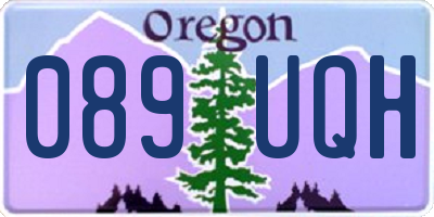 OR license plate 089UQH