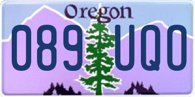 OR license plate 089UQO