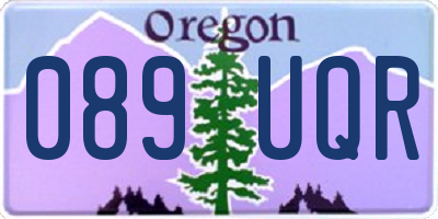OR license plate 089UQR