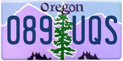 OR license plate 089UQS