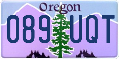 OR license plate 089UQT