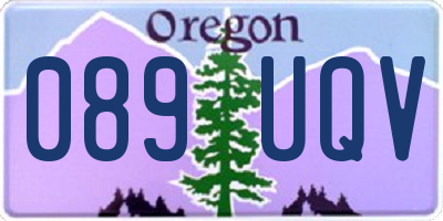 OR license plate 089UQV