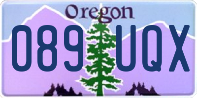 OR license plate 089UQX