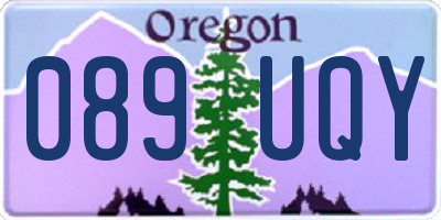 OR license plate 089UQY