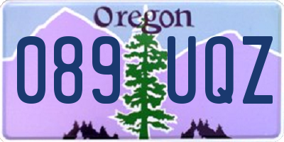 OR license plate 089UQZ