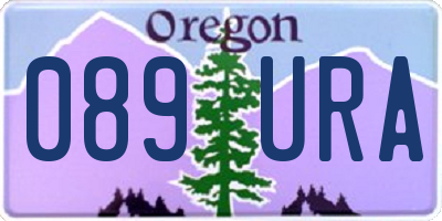 OR license plate 089URA