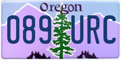 OR license plate 089URC