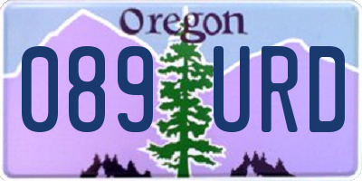 OR license plate 089URD