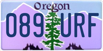 OR license plate 089URF