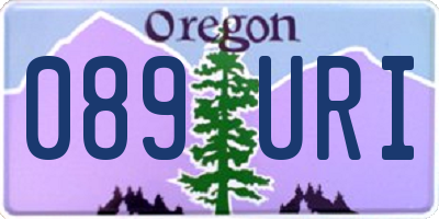 OR license plate 089URI