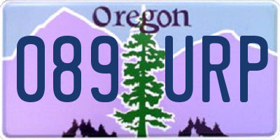 OR license plate 089URP