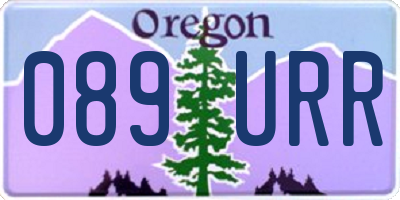 OR license plate 089URR