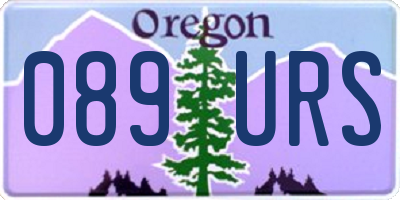 OR license plate 089URS