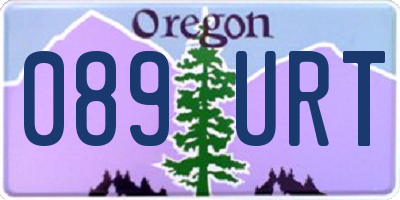 OR license plate 089URT