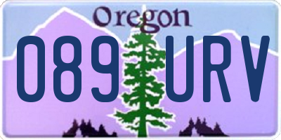OR license plate 089URV