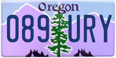 OR license plate 089URY