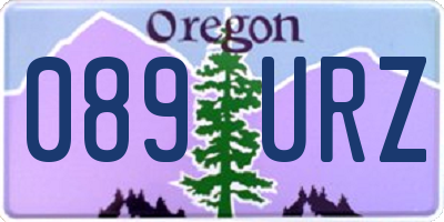 OR license plate 089URZ