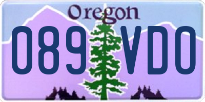 OR license plate 089VDO