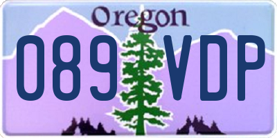 OR license plate 089VDP