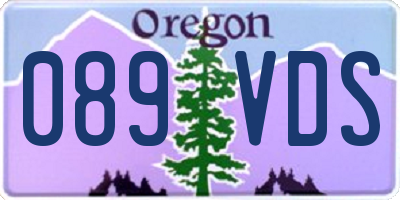 OR license plate 089VDS