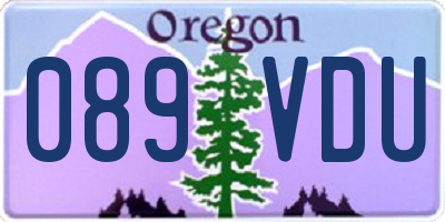 OR license plate 089VDU
