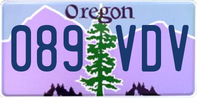 OR license plate 089VDV