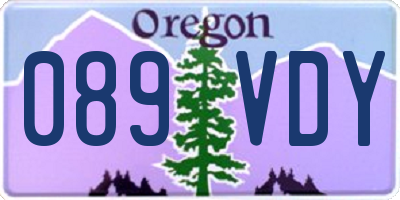 OR license plate 089VDY