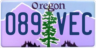 OR license plate 089VEC