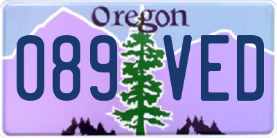 OR license plate 089VED
