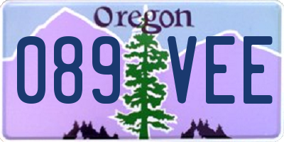 OR license plate 089VEE